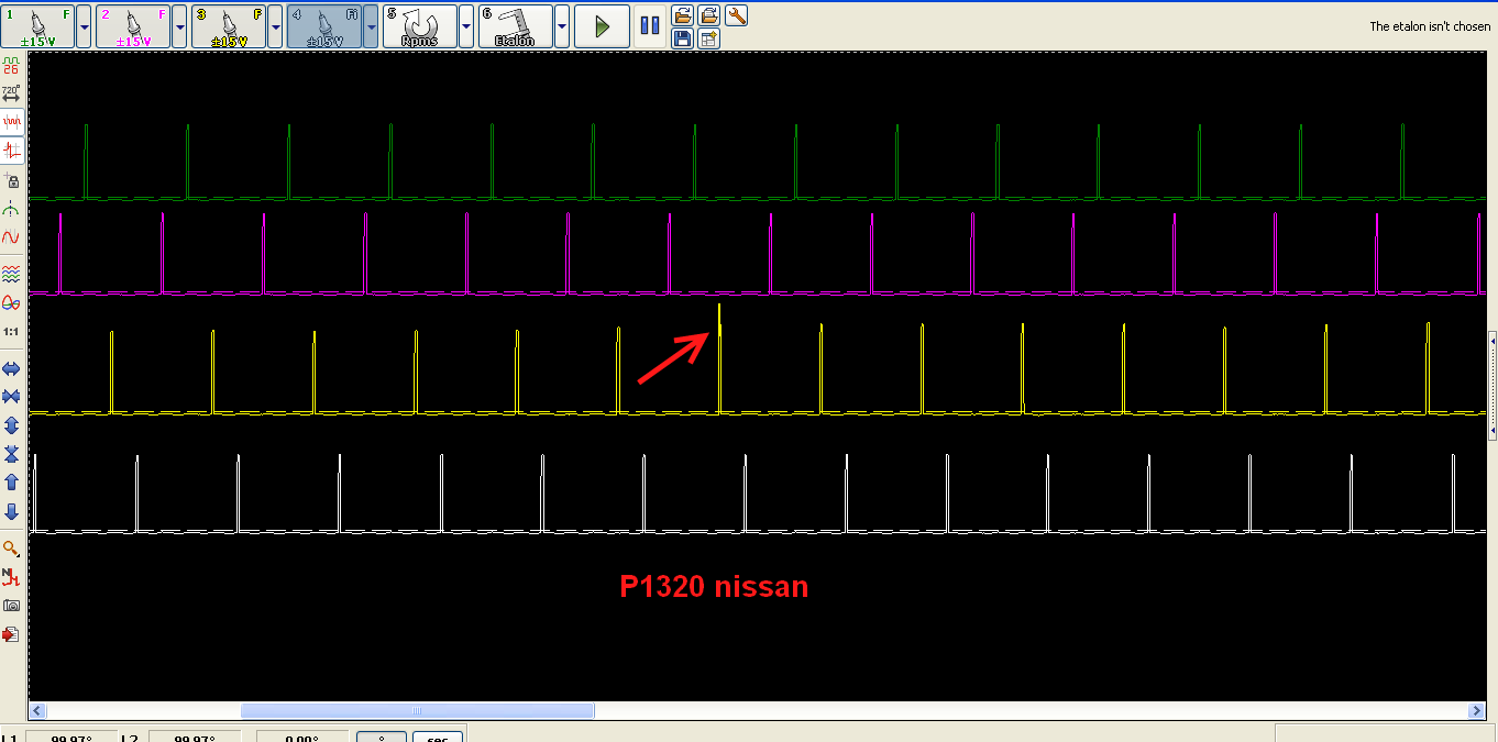 Ошибка 1320 ниссан. P1320 Nissan x-Trail. Nissan primera p13 осциллограмма. P1320 Nissan. 1320 Ошибка Ниссан.