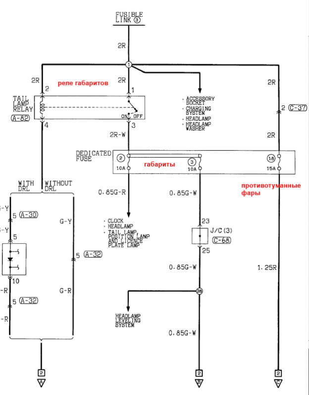 Реле габаритов Митсубиси Паджеро спорт. Схема ПТФ Монтеро спорт 1.