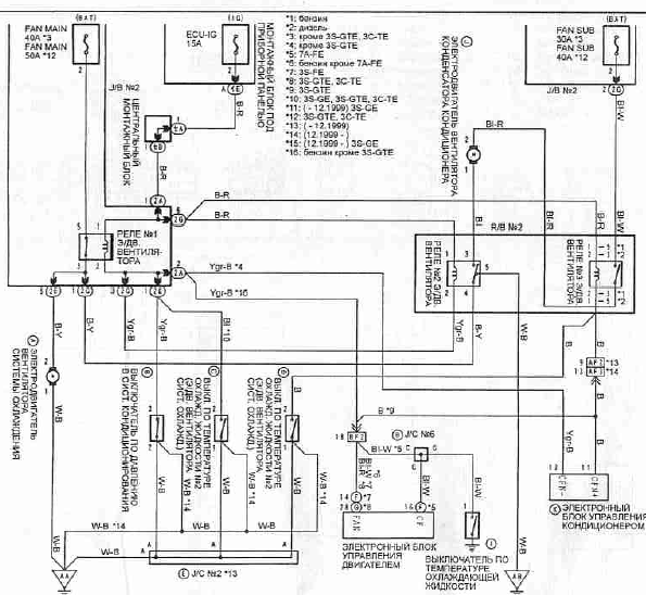 Электросхема тойота карина е