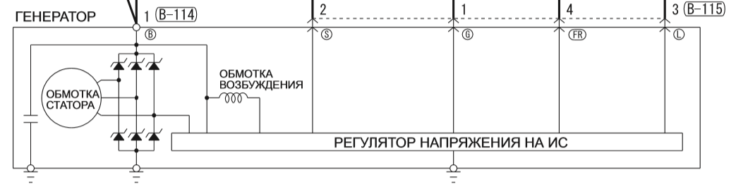 Схема подключения генератора мицубиси лансер 9