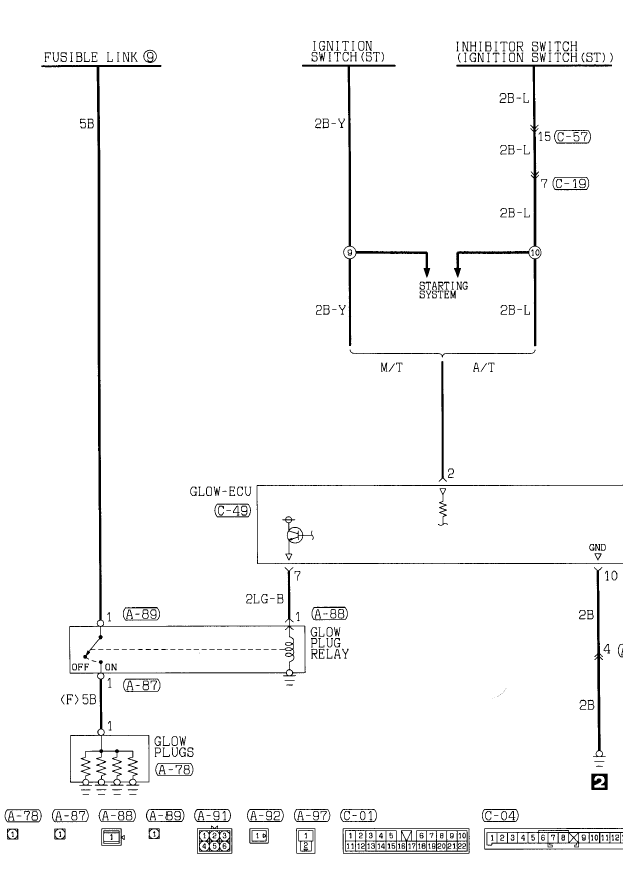 Схема свечей накала 4d56