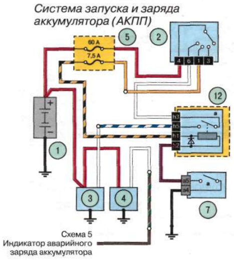 Рено симбол электрическая схема стартера