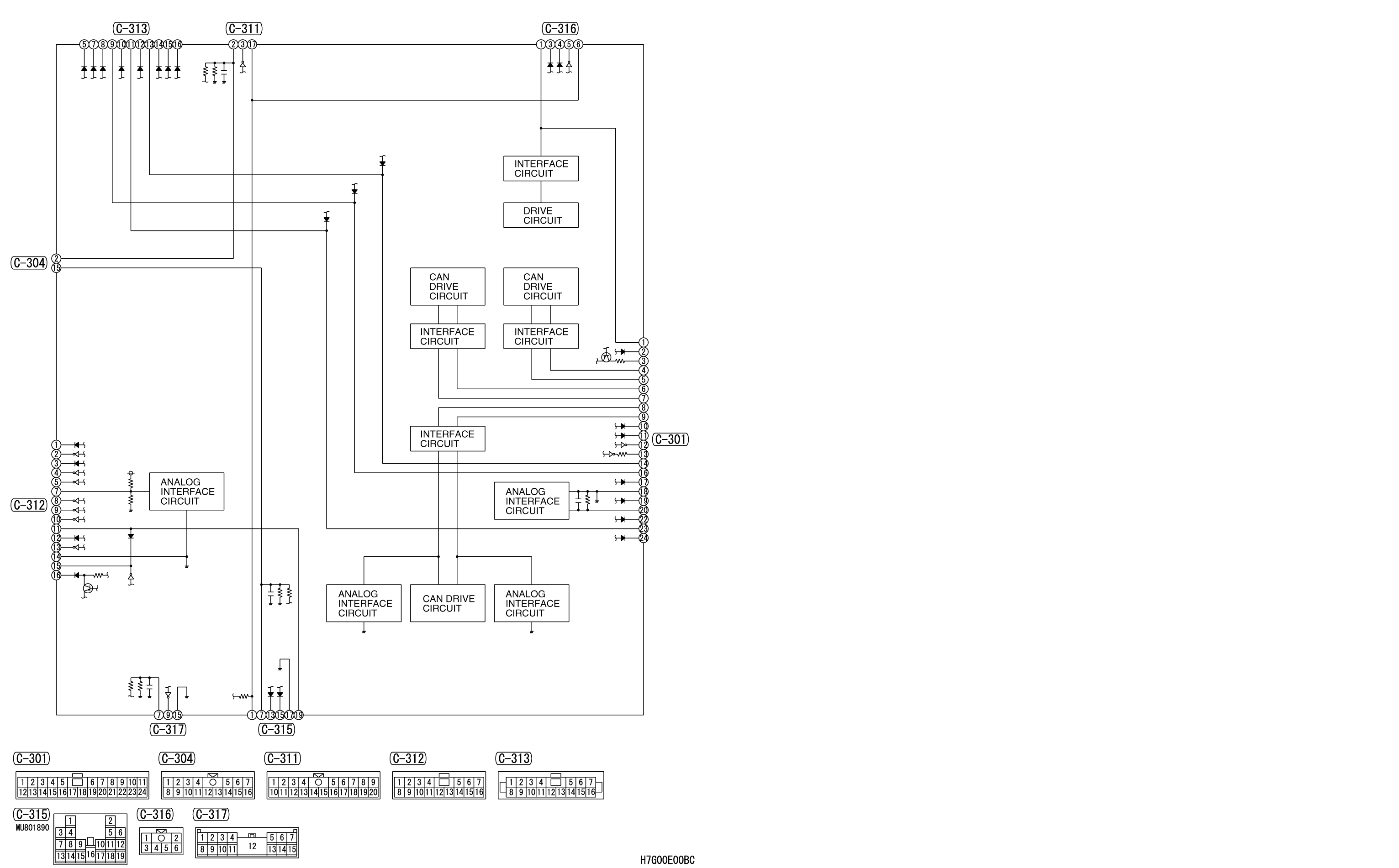 mmc аутлендер xl электросхема ETACS-ECU 