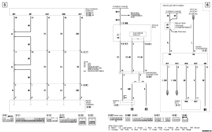 mmc asx 2019 электросхемы pdf