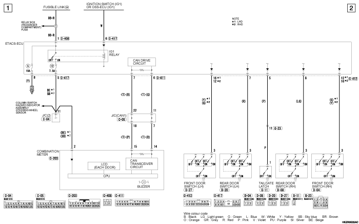 mmc asx 2019 электросхемы pdf