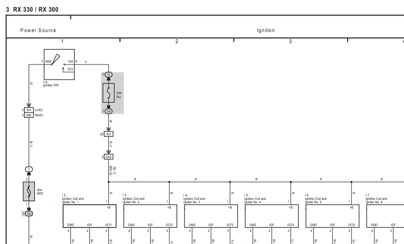 Lexus RX330 электросхемы | wiring diagram Lexus RX330