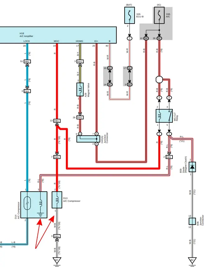 схема компрессора кондиционера тойота хайс